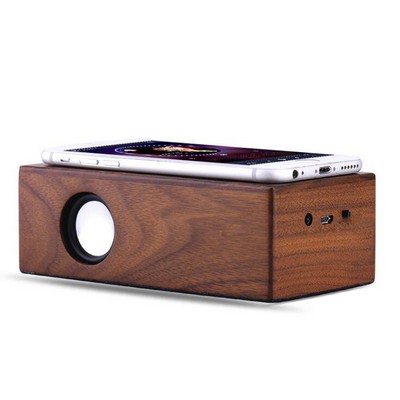 Wireless Super Bass Wood Induction Speaker For Smart Phone