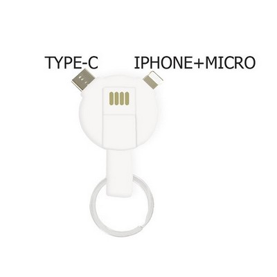 3-in-1 Keychain Charging & Data Cable