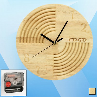 Round Wooden Wall Clock