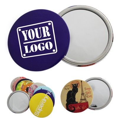 Full Color Pocket Cosmetic Button Mirror