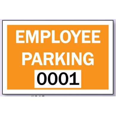 Square Cut Parking Decal w/Clear Static Cling Adhesive (2" x 3")