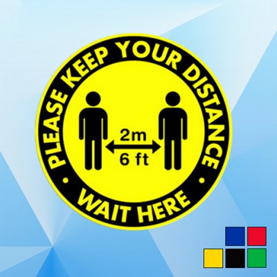 PPE Floor Decal, 6 Ft Apart Social Distance Sticker