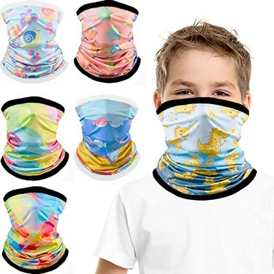 2 Ply Full Color Neck Gaiter Tube Face Mask - Youth Size