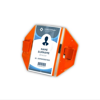 Armband ID Badge Holder - Orange