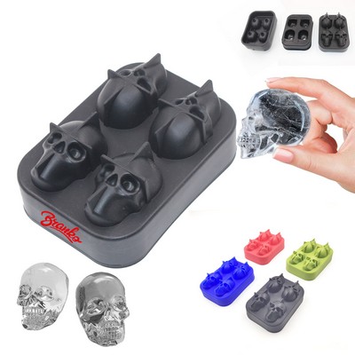 Shaped 3D Skull Ice Mold