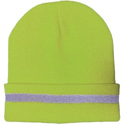 High Visibility Reflective Knit Beanie with Cuff