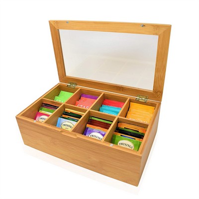 Bamboo Tea Storage Organizer