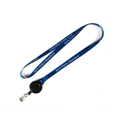 5/8" Nylon Lanyards w/ Retractable Reel Combo