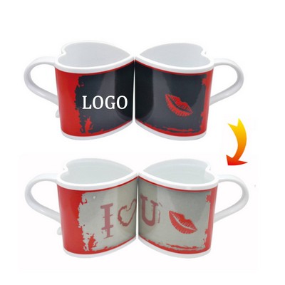 Love Heart Shaped Heat Changing Mug