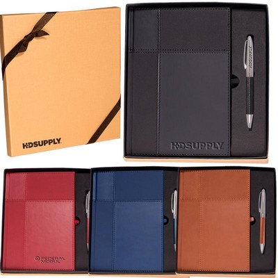 Vibrant Dual-Textured Journal & Pen Gift Set