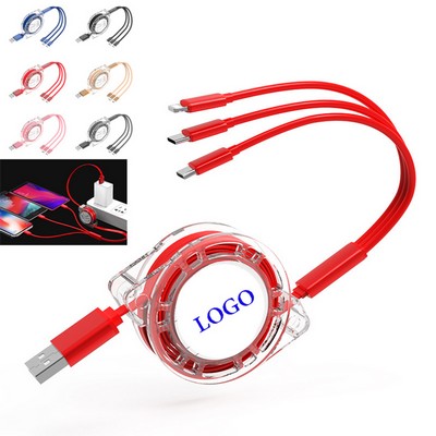 Retractable USB Charger Cable Charging Cord