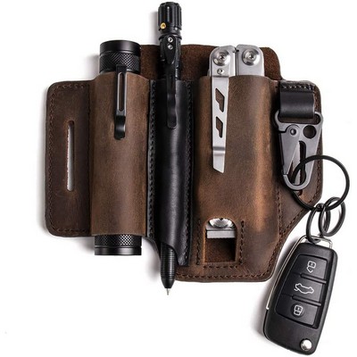 Multitool Sheath Leather EDC Pocket Organizer For Men