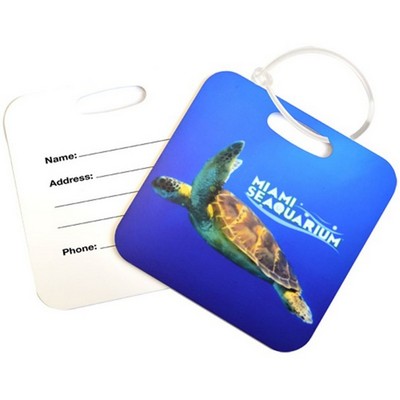 Custom Aluminum Square Luggage Tag