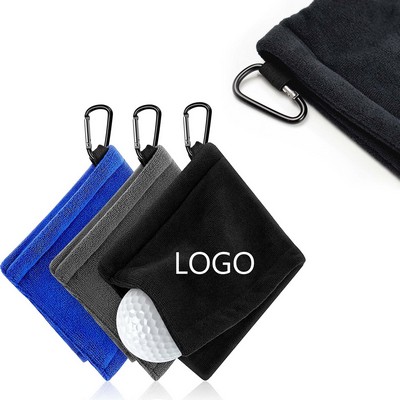 Golf Towel For Bags With Carabiner Clip