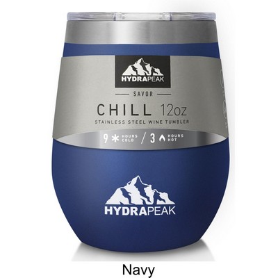 12 oz Hydrapeak® Stainless Steel Insulated Chill Stemless Tumbler