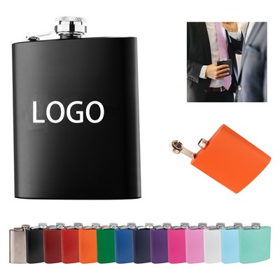 6 OZ Powder Coated Stainless Steel Hip Flask