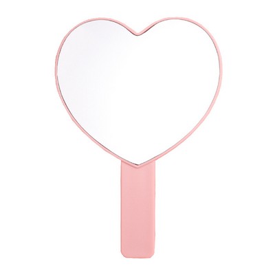 Heart-Shaped Handheld Makeup Mirror