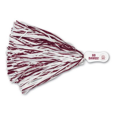 Vinyl 500 Streamer Pom Poms w/ Contoured Handle & Token (Imprinted)