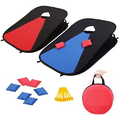 Collapsible Portable Corn Hole Boards With 8 Bean Bags