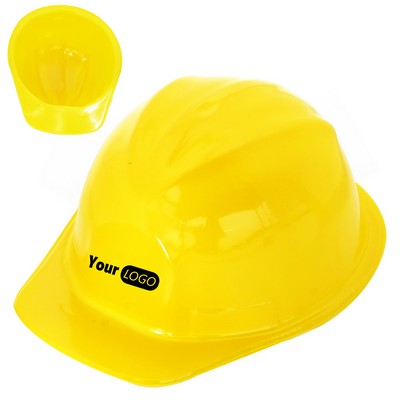 Kids' Yellow Plastic Construction Hat for Parties and Dress-Up