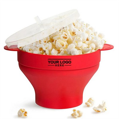 Collapsible Silicone Popcorn Bowl for Snacks