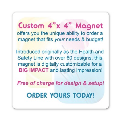 Health & Safety Laminated Custom Refill Magnet