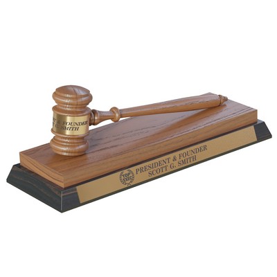 BGSEM - American Walnut 10 1/2" Gavel W/ Desk Stand