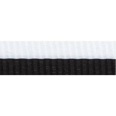 Snap Clip "v" Neck Ribbon 7/8"x32" - Black / White