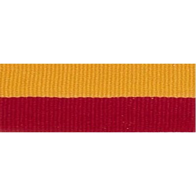 Snap Clip "v" Neck Ribbon 7/8"x32" - Red / Gold