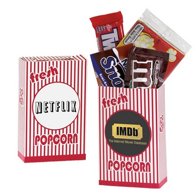 Striped Movie Snack Box w/ Assorted Candies