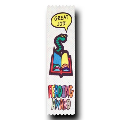 Full Color School Stock Reading Award Ribbon