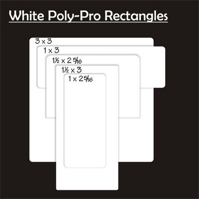 White Polypro Decal (3"x3")