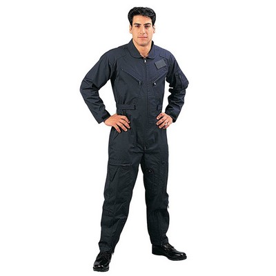 Adult Navy Blue Long Sleeve Flightsuit (2XL)