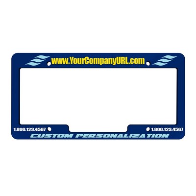 Navy Blue Plastic License Plate Frame w/Raised Imprint