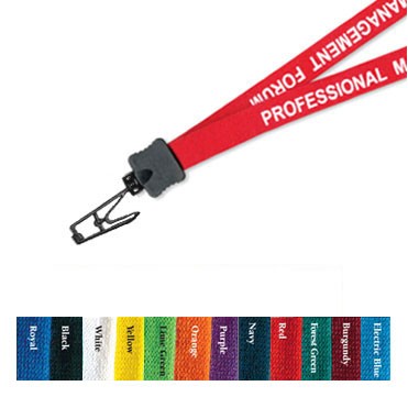 1/2" Cotton Lanyard w/ Bulldog Clip (1 Color)