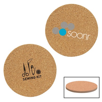 Cork & Fiberboard Round Beverage Coaster