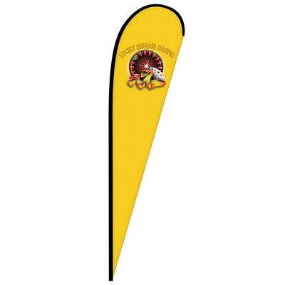 12' Single Reverse Custom Portable Teardrop Banner