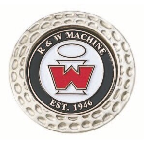 Dimpled Golf Coin w/ 1" Ball Marker