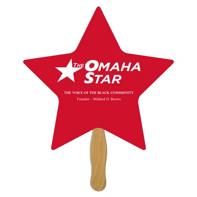 Star Hand Fan Full Color (1 Side)