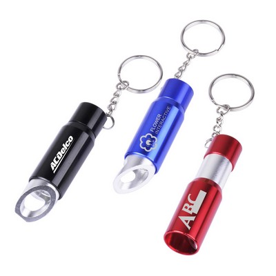 3 LED Flashlight w/ Retractable Bottle Opener & Key Ring