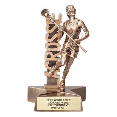 Resin Female Lacrosse Trophy