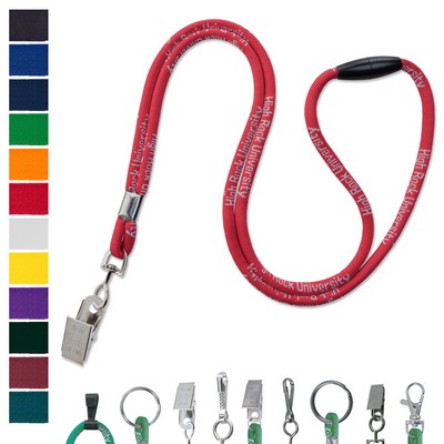 1/4" Round Woven Polyester Custom Lanyards