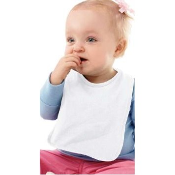 LAT® Rabbit Skins Infant Jersey Solid Color Bib w/Hook & Loop Closure