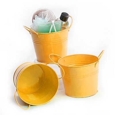 5" Goldenrod Painted Pail w/Side Handles