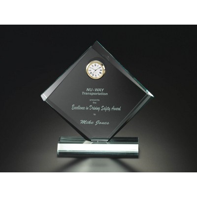 Beveled-Edge Diamond Award w/Timepiece