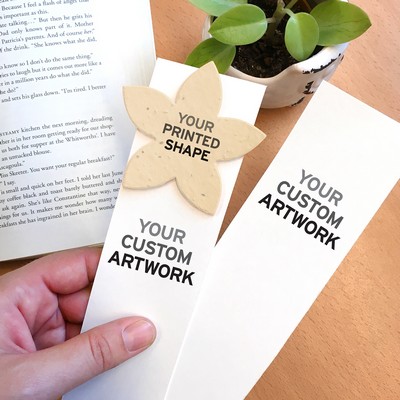 2-Sided Large Eco Bookmark w/Printed Shape