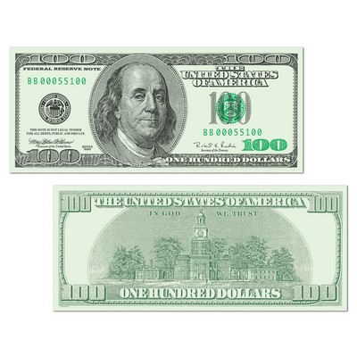 Big Bucks Cutout $100 Bill