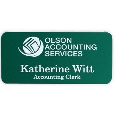 Engraved Plastic Name Badges (2"x4")