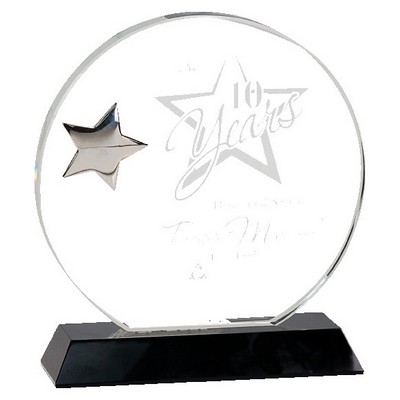 Crystal Royal Star Award, 7 1/4"H