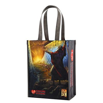 Custom 120g Laminated Non-Woven PP Tote Bag 10"x13"x6"